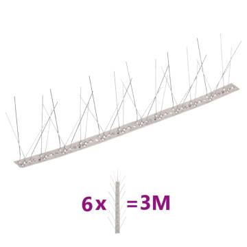 5-Row Stainless Steel Bird & Pigeon Spikes - Set of 6