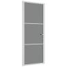 Interior Door 83x201.5 cm - White Glass & Aluminium Design