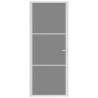 Interior Door 83x201.5 cm - White Glass & Aluminium Design