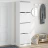 Shoe Cabinet with 4 Flip-Drawers White 60x42x204 cm Colour white Size 60 x 42 x 204 cm Quantity in Package 1 Number of 