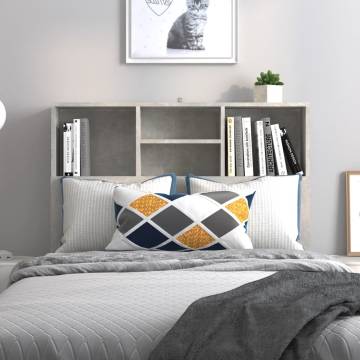 Headboard Cabinet Concrete Grey 100x19x103.5 cm - HiPoMarket