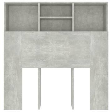 Headboard Cabinet Concrete Grey 100x19x103.5 cm - HiPoMarket