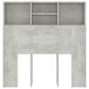 Headboard Cabinet Concrete Grey 100x19x103.5 cm - HiPoMarket