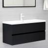 Sink Cabinet Black 100x38.5x45 cm Engineered Wood Colour black Size 100 x 38.5 x 45 cm Number of 1 Number of Pieces 