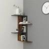 FMD Wall-mounted Corner Shelf - Old Style Dark Matera