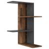 FMD Wall-mounted Corner Shelf - Old Style Dark Matera