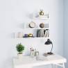 Wall Display Shelf 3 pcs High Gloss White Engineered Wood Colour high gloss white Size 60 x 15 x 10 cm Quantity in Package 3 Number of Pieces 1 