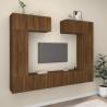 6 Piece TV Cabinet Set Brown Oak Engineered Wood Colour brown oak Quantity in Package 6 Width 100 cm 