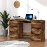 Writing Desk Smoked Oak 140x50 cm | Stylish Engineered Wood Desk