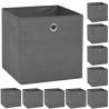 Storage Boxes 10 pcs Non-woven Fabric 32x32x32 cm Grey Colour grey Quantity in Package 10 Number of 1 