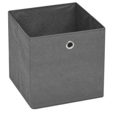 10 pcs Grey Non-woven Fabric Storage Boxes | HipoMarket