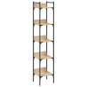 5-Tier Bookshelf in Sonoma Oak | Space-Saving Storage Solution