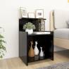 Bed Cabinet Black 40x35x60 cm Engineered Wood Colour black Quantity in Package 1 