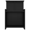 Bed Cabinet Black 40x35x60 cm - Stylish Engineered Wood Design