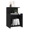 Bed Cabinet Black 40x35x60 cm - Stylish Engineered Wood Design