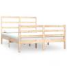 Solid Wood Pine Bed Frame 140x190 cm - Timeless Design