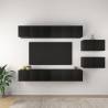 TV Cabinets 8 pcs Black Engineered Wood Colour black Quantity in Package 8 Width 60 cm 