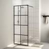 Walk-in Shower Wall with Clear ESG Glass 80x195 cm Black Colour black Size 80 x 195 cm Model transparent 