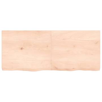 Solid Oak Bathroom Countertop 120x50 cm | Untreated & Unique