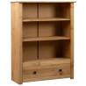 Bookcase 80x35x110 cm Solid Pine Wood Panama Range Colour brown Quantity in Package 1 