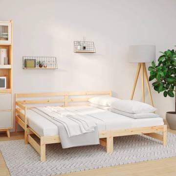 Pull-out Day Bed 2x(90x190) cm Solid Wood Pine - HipoMarket