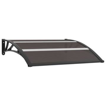 Stylish Black Door Canopy 120x75 cm - Durable Protection