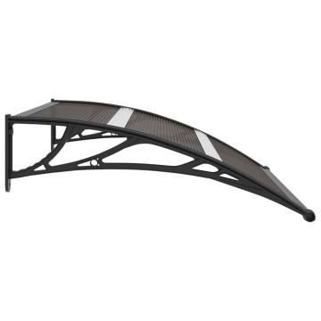 Stylish Black Door Canopy 120x75 cm - Durable Protection