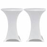 White Stretch Standing Table Cover Ø80 cm - 4 pcs | Hipomarket