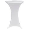 White Stretch Standing Table Cover Ø80 cm - 4 pcs | Hipomarket