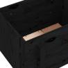 Garden Planter Black 62x50x57 cm Solid Wood Pine - Hipomarket