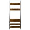 Clothes Rack with Shoe Storage in Smoked Oak - Stylish & Compact