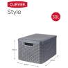 Curver Style Storage Boxes with Lid - 3 pcs Anthracite