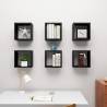 Wall Cube Shelves 6 pcs Black 30x15x30 cm - Stylish Storage