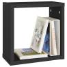 Wall Cube Shelves 6 pcs Black 30x15x30 cm - Stylish Storage