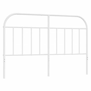 Stylish White Metal Headboard 135 cm for Any Bedroom