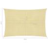 Beige Sunshade Sail 5x6m - UV & Mould Resistant | HipoMarket