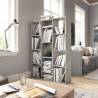 Room Divider & Book Cabinet in Concrete Grey - 100x24x140 cm