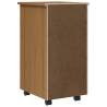 Rolling Cabinet with Drawers - MOSS Honey Brown Solid Wood