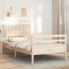 Solid Wood Bed Frame with Headboard - 100x200 cm | Hipomarket