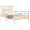 Solid Wood Bed Frame with Headboard - 100x200 cm | Hipomarket