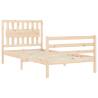 Solid Wood Bed Frame with Headboard - 100x200 cm | Hipomarket