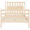 Solid Wood Bed Frame with Headboard - 100x200 cm | Hipomarket