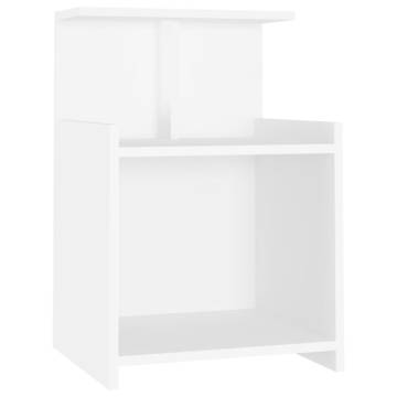 Stylish Bed Cabinet White 40x35x60 cm - Durable Design