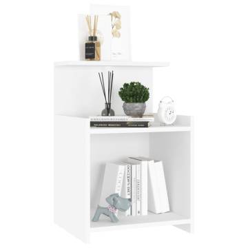 Stylish Bed Cabinet White 40x35x60 cm - Durable Design