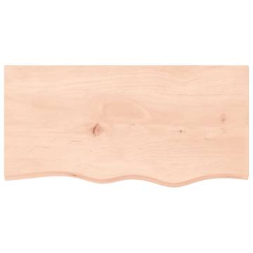 Untreated Solid Oak Table Top 80x40 cm | Hipomarket UK