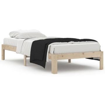 Solid Wood Pine Bed Frame 90x200 cm | Stylish & Sturdy