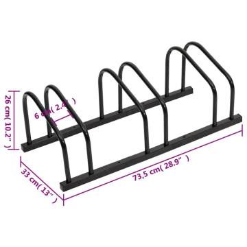 Bike Rack for 3 Bikes - Durable Black Steel Storage Solution