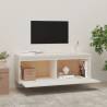 Wall Cabinet White 100x30x35 cm - Solid Pine Wood | HipoMarket