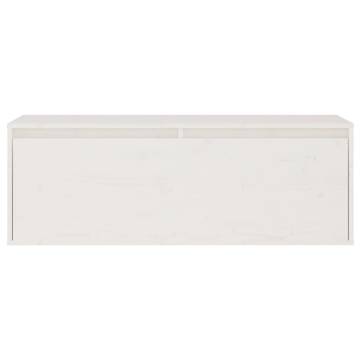 Wall Cabinet White 100x30x35 cm - Solid Pine Wood | HipoMarket