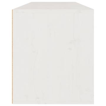 Wall Cabinet White 100x30x35 cm - Solid Pine Wood | HipoMarket